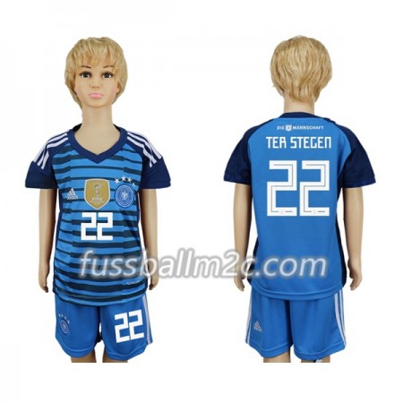 Fußballtrikots Deutschland Ter Stegen 22 Torwart Kinder Heim Trikotsatz WM 2018